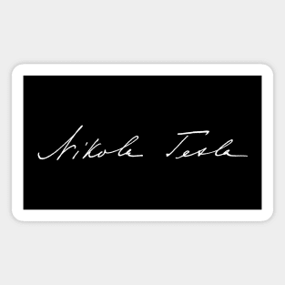 Signature of Nikola Tesla, Inventor and Engineer Magnet